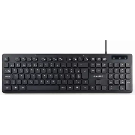 კლავიატურა Gembird KB-MCH-04-RU Multimedia keyboard RU-layout Black  - Primestore.ge