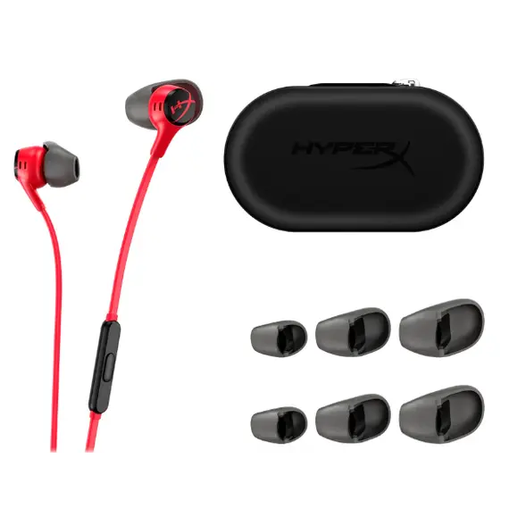 ყურსასმენი HyperX Cloud EarBuds II Red with Mic (705L8AA) - Primestore.ge