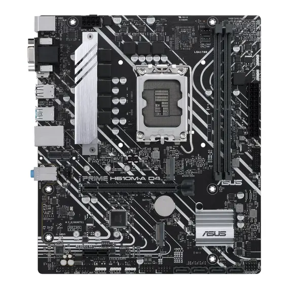 დედა დაფა ASUS PRIME H610M-A D4-CSM s1700 H610 2xDDR4 M.2 HDMI-VGA-DP mATX  - Primestore.ge