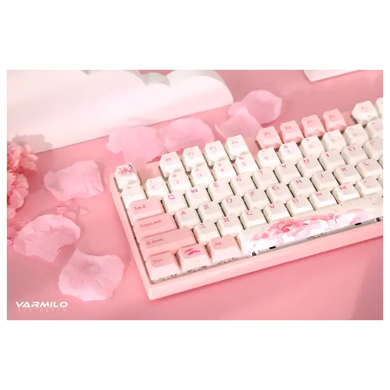 კლავიატურა Varmilo VEM87 Sakura R1 EC V2 Rose UA , 2 image - Primestore.ge