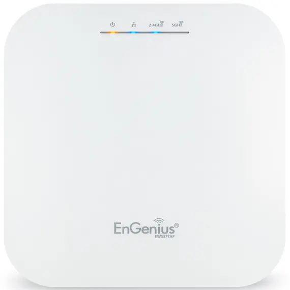 აქსეს პოინტი ENGENIUS NETWORKS EWS377AP MANAGED AP INDOOR 11AX 1148+2400MBPS 4T4R BLE 2.5 GBE POE.AT 3DBI IA  - Primestore.ge