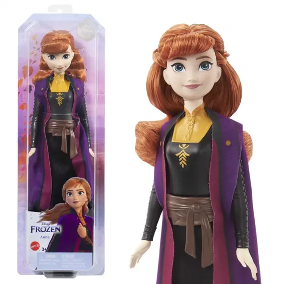 სათამაშო თოჯინა Mattel Frozen Fashion Dolls Core - Anna 2 Travel Look - Primestore.ge
