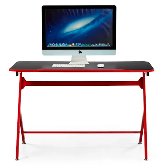 სათამაშო მაგიდა Furnee TE-008, Gaming Desk, Red/Black , 2 image - Primestore.ge