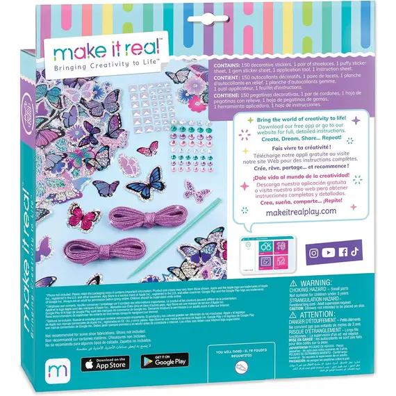 სტიკერების ნაკრები Make It Real Sticker Chic: Butterfly Bling , 2 image - Primestore.ge