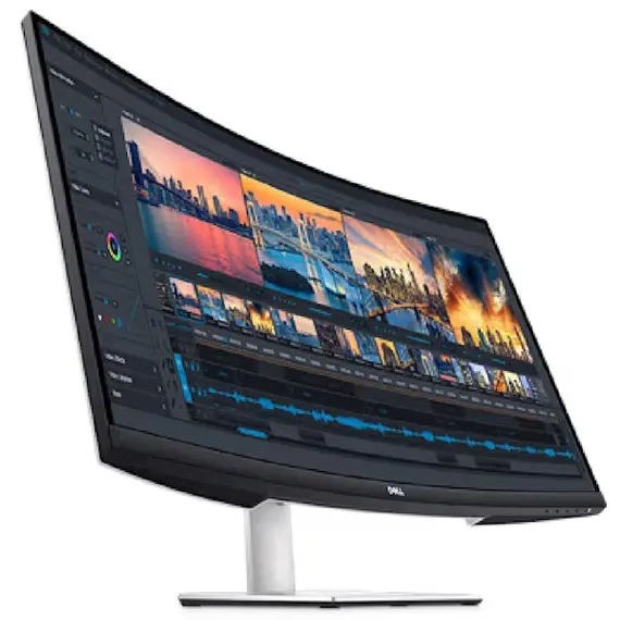 მონიტორი Dell 32 S3221QSA, 32", Curved Monitor, 4K UHD, VA, HDMI, USB, DP, Silver , 3 image - Primestore.ge