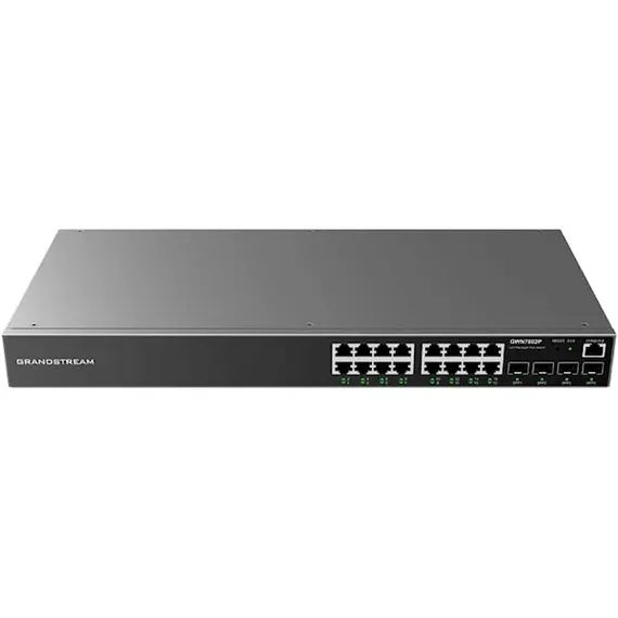 სვიჩი Grandstream GWN7802P, 16-Port Gigabit, PoE + Switch, Gray  - Primestore.ge