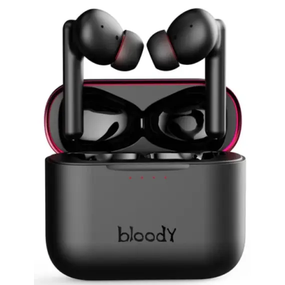 Headphone A4tech Bloody M90 PURE BASS TWS ANC Bluetooth Gaming Earphones Black/Red, 4 image