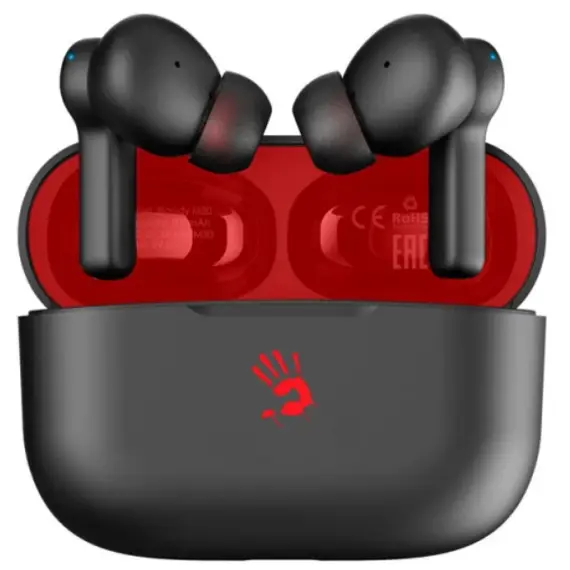 ყურსასმენი A4tech Bloody M30 PURE BASS TWS Bluetooth Gaming Earphones Black/Red , 3 image - Primestore.ge
