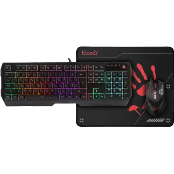 კლავიატურა მაუსით A4tech Bloody B1700 Gaming Bundle Set  - Primestore.ge