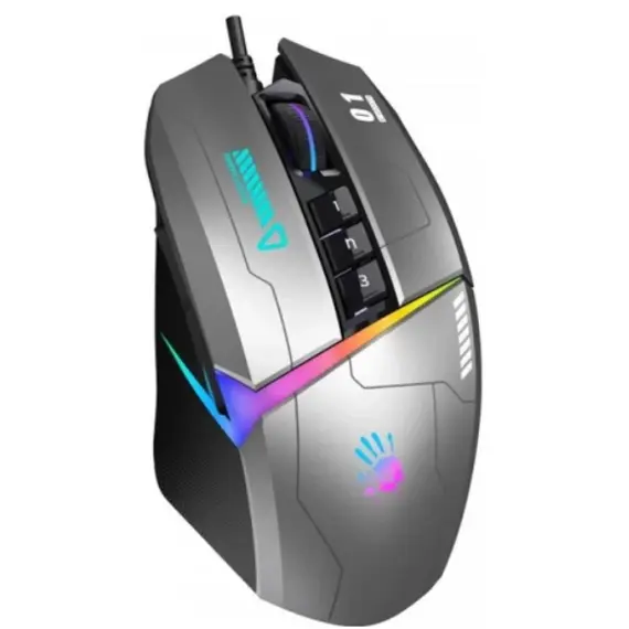 მაუსი A4tech Bloody W60 Max RGB Gaming Mouse Gun Grey , 2 image - Primestore.ge