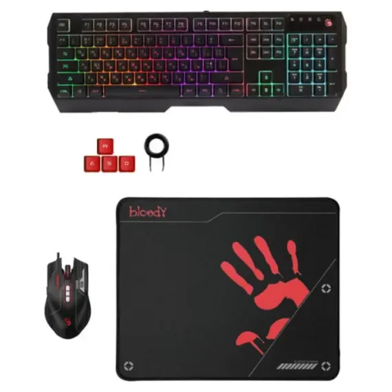 კლავიატურა მაუსით A4tech Bloody B1700 Gaming Bundle Set , 3 image - Primestore.ge
