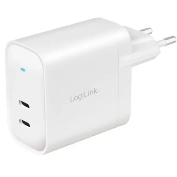 ადაპტერი Logilink PA0283 USB power socket adapter 2xUSB-C port GaN-Technology PD 65W , 3 image - Primestore.ge