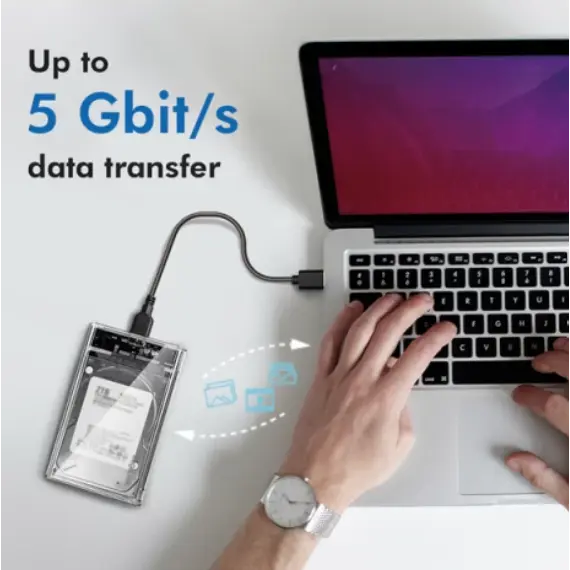 მყარი დისკის ყუთი Logilink UA0409 External HDD enclosure 2.5" HDD/SSD USB 3.0 tool-free - Primestore.ge