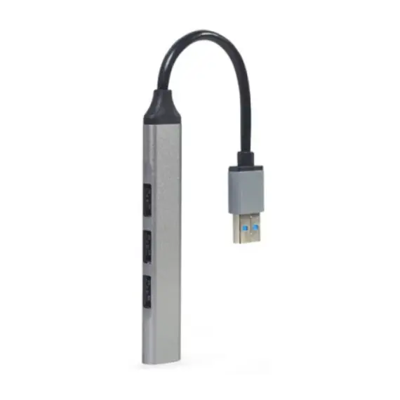 USB ჰაბი Gembird UHB-U3P1U2P3-02 4-port USB hub (USB3 x 1 port, USB2 x 3 ports) Silver , 2 image - Primestore.ge