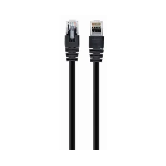 Network cable Gembird PP12-0.5M/BK Patch Cord UTP CAT5E 0.5m Black