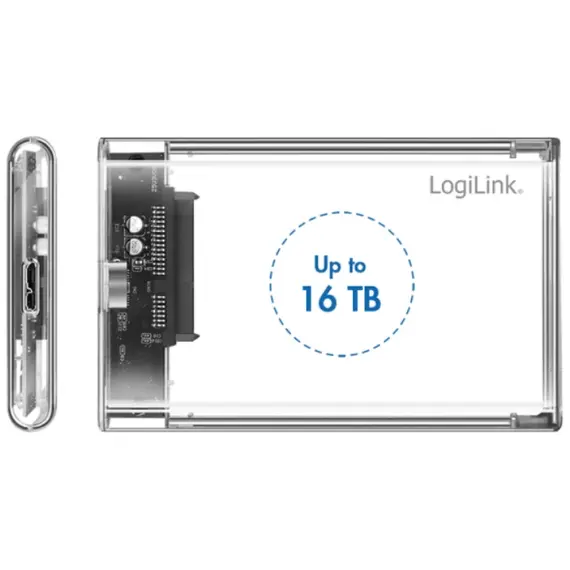 მყარი დისკის ყუთი Logilink UA0409 External HDD enclosure 2.5" HDD/SSD USB 3.0 tool-free - Primestore.ge