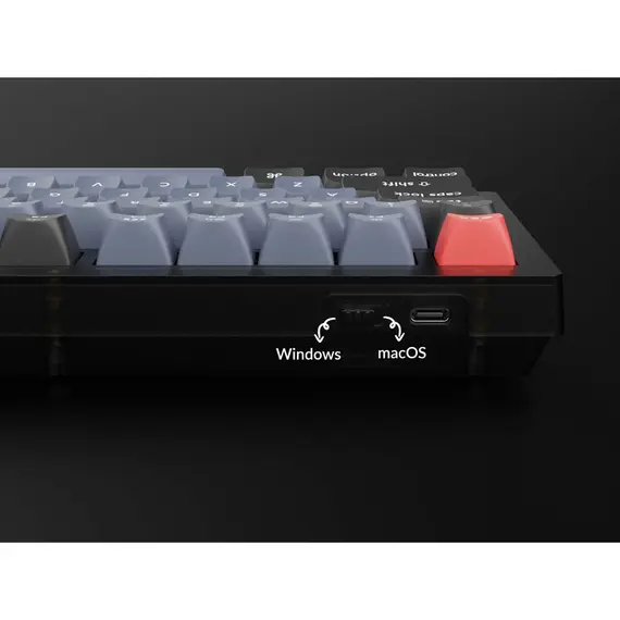 კლავიატურა Keychron V1 100 Key QMK Keychron K PRO Red Hot-Swap RGB Knob Frosted Black , 2 image - Primestore.ge