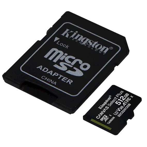 მეხსიერების ბარათი Kingston SDCS2/512GB, 512GB, mSDXC, C10, UHS-I, U3, Black , 2 image - Primestore.ge