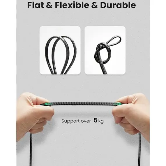 ქსელის კაბელი UGREEN NW189 (40167), CAT7 U/FTP, Lan Cable, 20m, Black , 4 image - Primestore.ge