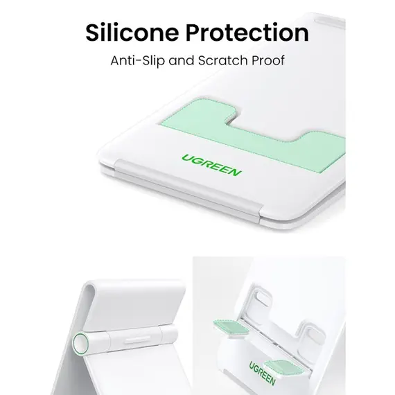 პლანშეტის დამჭერი UGREEN LP406 (30426), Desktop Tablet Stand, White , 5 image - Primestore.ge