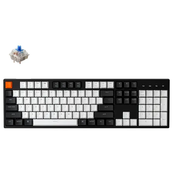 კლავიატურა Keychron C1 104 Key Gateron G pro Blue Hot-swap USB RGB Black , 2 image - Primestore.ge