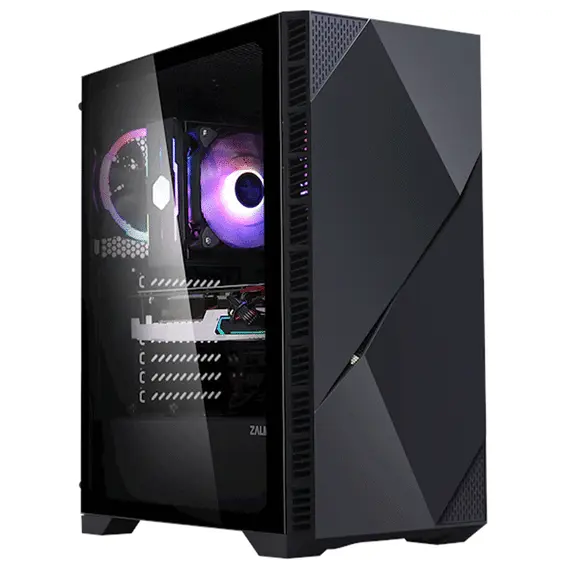 Computer case Zalman Z3 Iceberg, MidT, 1xUSB2.0,2xUSB3.0, 2x120mm, TG (side panel), without PSU, black
