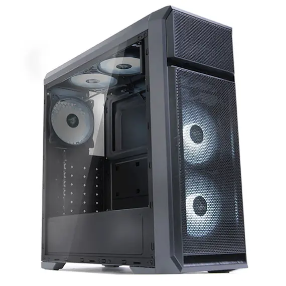 Computer case Zalman N5 OF, MidT, 2xUSB2.0,1xUSB3.0, 3x120mm LED, acrylic (side panel), without PSU, black