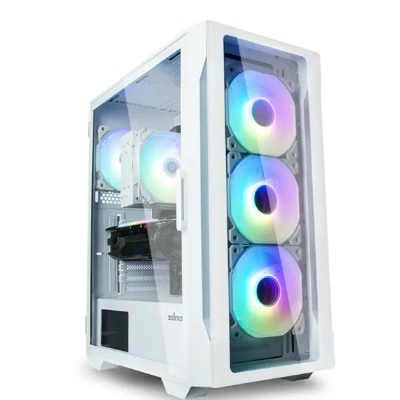 კომპიუტერის ქეისი Zalman Computer case I3 Neo TG, without PSU, 1xUSB3.0, 2xUSB2.0, 4x120mm RGB, TG Side/Front Panel, ATX, White  - Primestore.ge