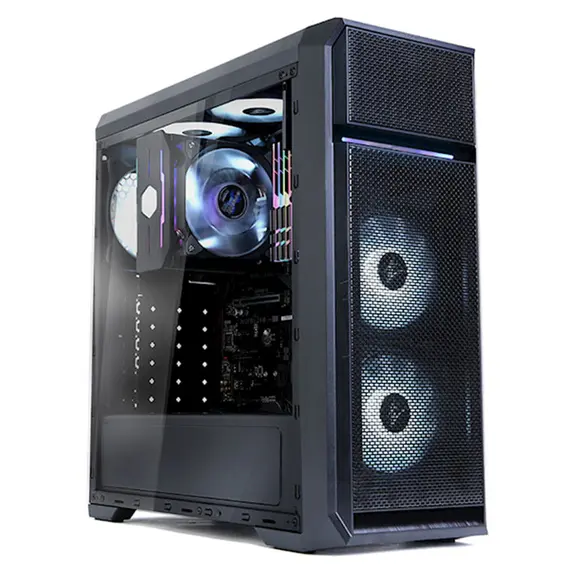 Computer case Zalman N5 OF, MidT, 2xUSB2.0,1xUSB3.0, 3x120mm LED, acrylic (side panel), without PSU, black, 2 image
