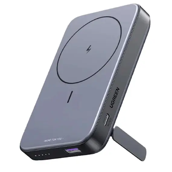 პორტატული დამტენი UGREEN PB206 (15086), 10000mAh, USB-C, USB, Magsafe Wireless Power Bank, Space Gray  - Primestore.ge