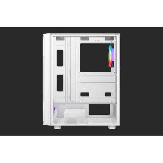 Computer case 2E Hexagon G338W, without PSU, 2xUSB 3.0, 1xUSB Type-C, 1x120mm, 3x120mm ARGB, TG Side Panel, ATX, White, 3 image