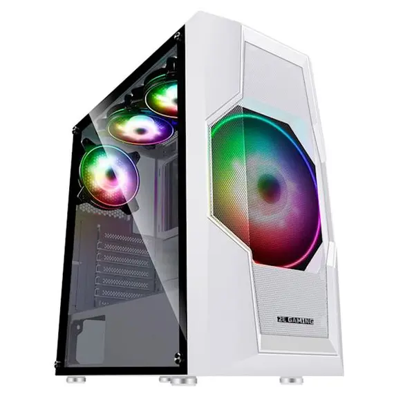 კომპიუტერის ქეისი 2E TURBO (G2057W) , MidT, 2xUSB2.0,1xUSB3.0, 1x200+3x120ARGB,TG (side panel),without PSU,whiteMidT  - Primestore.ge