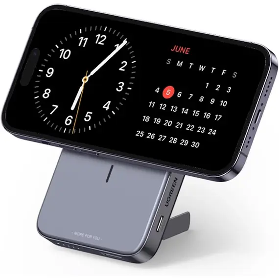 პორტატული დამტენი UGREEN PB206 (15086), 10000mAh, USB-C, USB, Magsafe Wireless Power Bank, Space Gray , 2 image - Primestore.ge