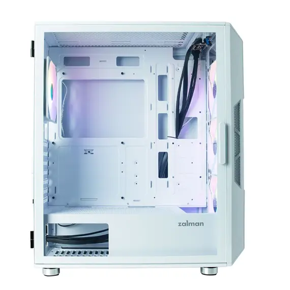 კომპიუტერის ქეისი Zalman I3 Neo, without PSU, 1xUSB3.0, 2xUSB2.0, 4x120mm RGB, TG Side Panel, ATX, White , 3 image - Primestore.ge