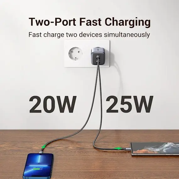 დამტენი UGREEN CD294 (90573) Nexode, 45W, USB-C, Gray , 3 image - Primestore.ge