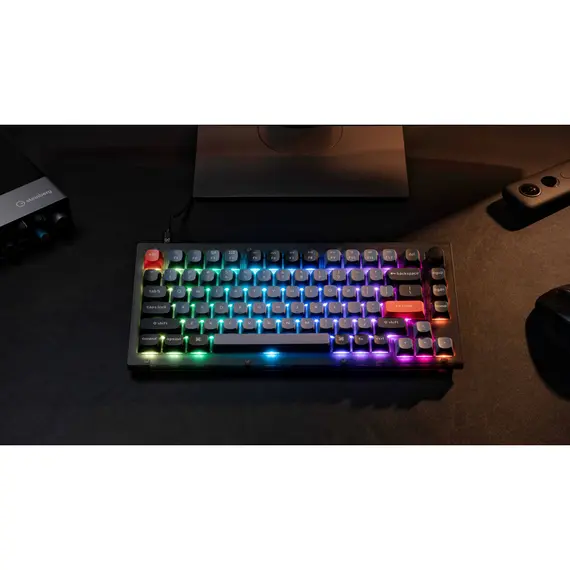 Keyboard Keychron V1 68 Key QMK Keychron K PRO Blue Hot-Swap RGB Knob Frosted Black, 2 image