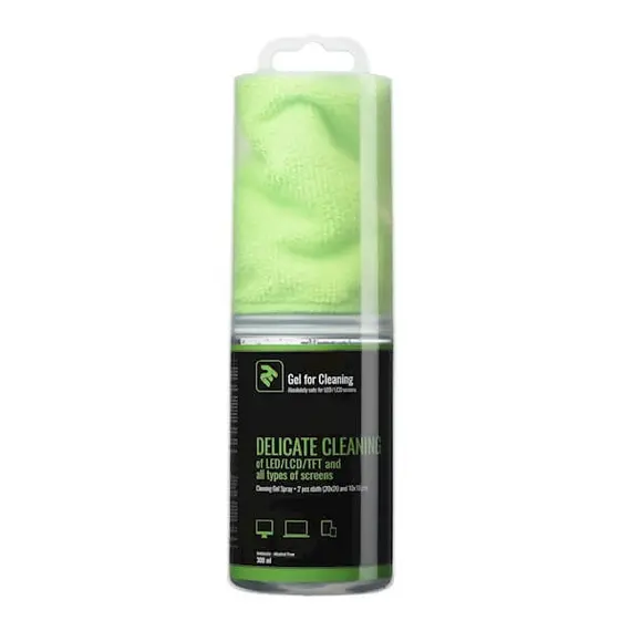 მონიტორის საწმენდი 2E Gel for cleaning  300ml GEL for LED / LCD + 2 wipes 20X20 10X10 cm.  - Primestore.ge