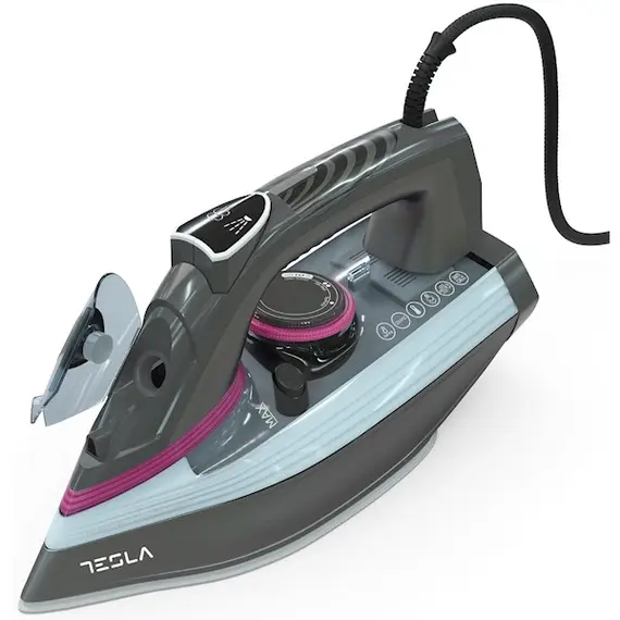 უთო Tesla IR400GP, 3100W, 380ML, Steam Iron, Grey , 2 image - Primestore.ge