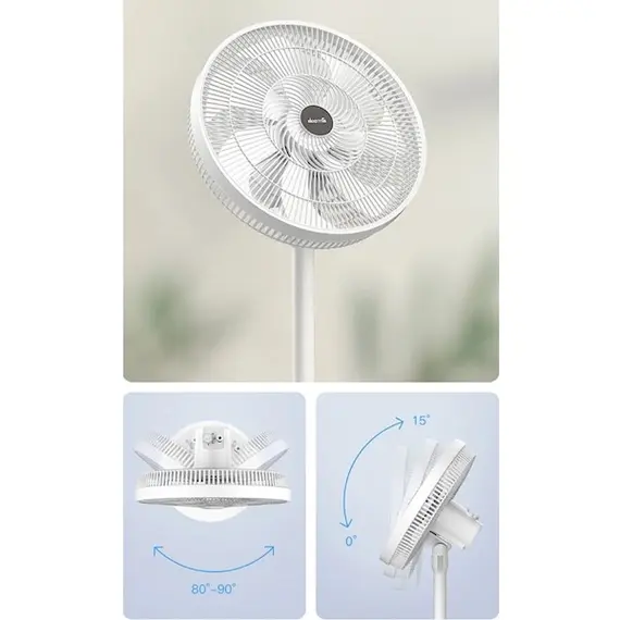 Fan Deerma DEM-FD10W, 60W, Fan, White, 5 image