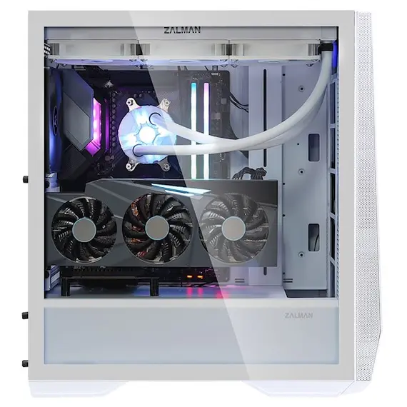 ქეისი Zalman Z9ICEBERGWH Z9 ICEBERG, Computer Case, MidT, E-ATX, ATX, Mini-ITX, Micro-ATX, 2xUSB 2.0, 2xUSB 3.0, USB 3.1, White , 4 image - Primestore.ge