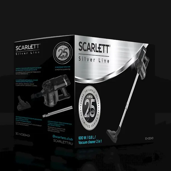 Vacuum cleaner Scarlett SC-VC80H01, 600W, 0.8L, Vacuum Cleaner, Black, 3 image