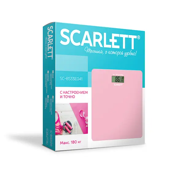 Floor scale Scarlet SC-BS33E041, Scale For The Floor, Pink, 2 image