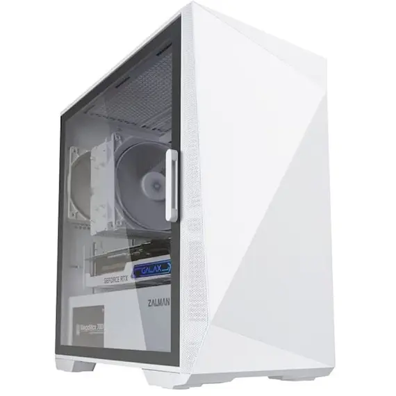 ქეისი Zalman Z1ICEBERGWH Z1 ICEBERG, Computer Case, MidT, Mini-ITX, Micro-ATX, USB 2.0, 2xUSB 3.0, White  - Primestore.ge
