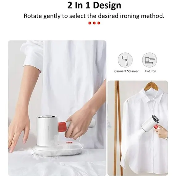 ორთქლის უთო Deerma DEM-HS200, 1000W, 110ML, Steam Iron, White , 2 image - Primestore.ge