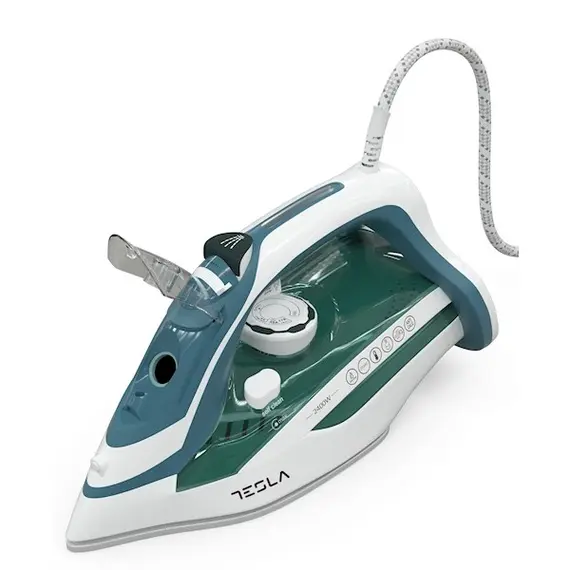 უთო Tesla IR300BL, 2400W, 350ML, Steam Iron, White/Blue , 2 image - Primestore.ge
