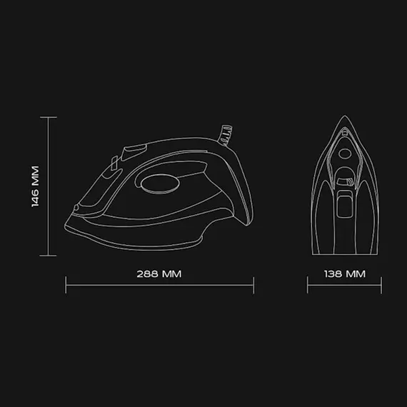 Iron Scarlet SC-SI30K06, 2400W, 260ML, Steam Iron, Black, 3 image