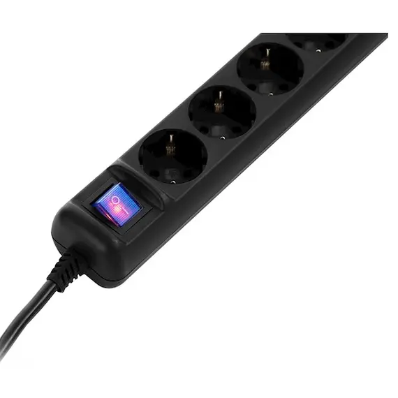 დენის გამანაწილებელი 2E 2E-U05ESM1.8B, 5 Socket, 1.8m, Black , 2 image - Primestore.ge