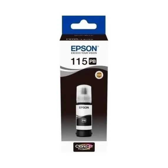 კარტრიჯის მელანი Epson EcoTank 115 I/C (b) L8160/L8180 Photo Black INK Bottle  - Primestore.ge