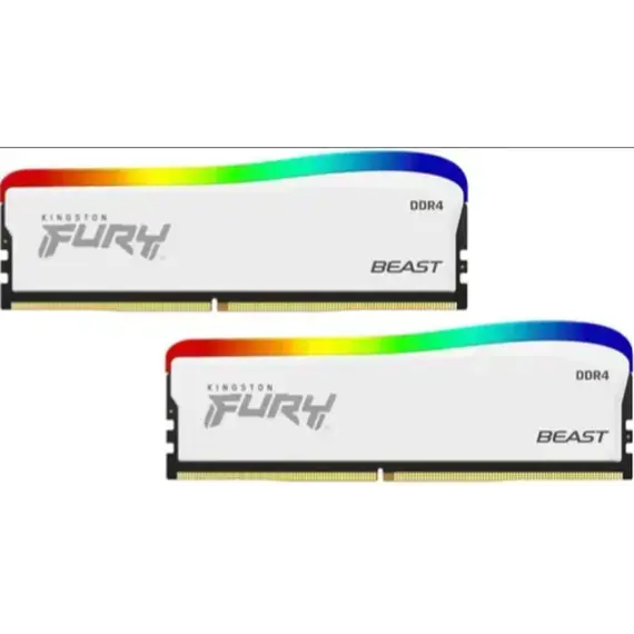 ოპერატიული მეხსიერება Kingston Fury Beast RGB Special Edition 16GB (2x8GB) 3600MT/s CL17 DDR4 Desktop Memory Kit of 2 KF436C17BWAK2/16  - Primestore.ge