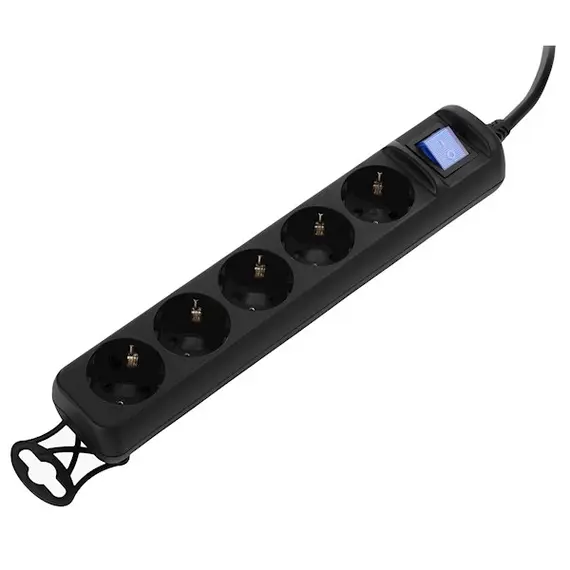 დენის გამანაწილებელი 2E 2E-U05ESM3B, 5 Socket, 3m, Black , 3 image - Primestore.ge
